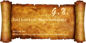 Gallovics Narcisszusz névjegykártya